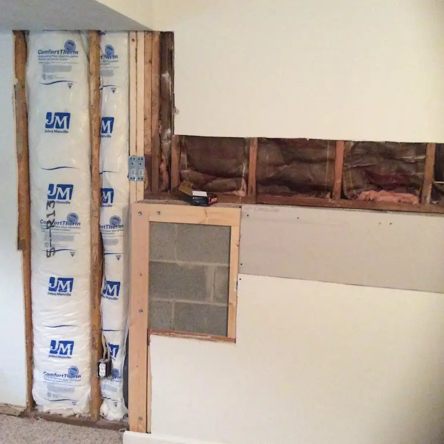 Wall insulation replacement during Contents Cleaning & Restoration in White Plains